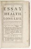 CHEYNE, GEORGE. An Essay on Health and Long Life. 1724